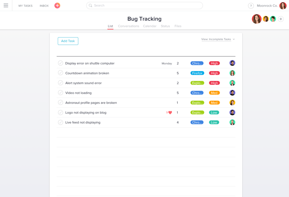 Asana Dashboard