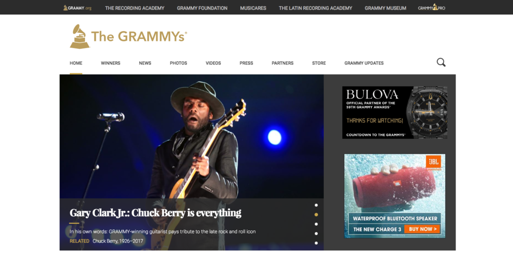Grammys Drupal page