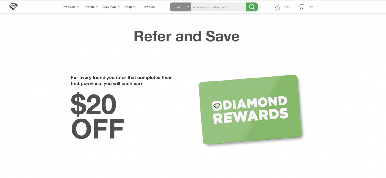 Diamond CBD Referral Rewards 